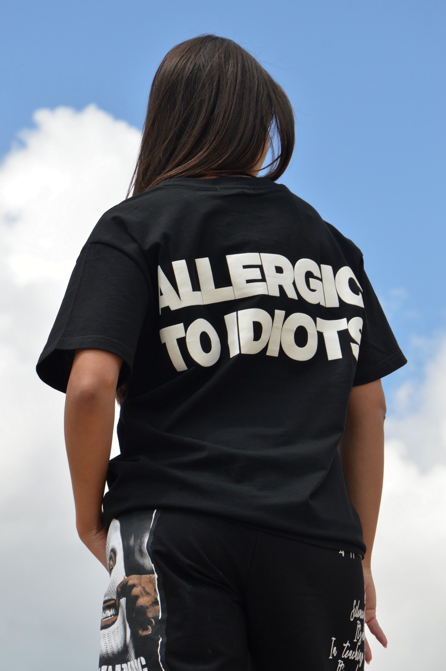 T-Shirt Allergic to Idiots - Noir - GTENTATION