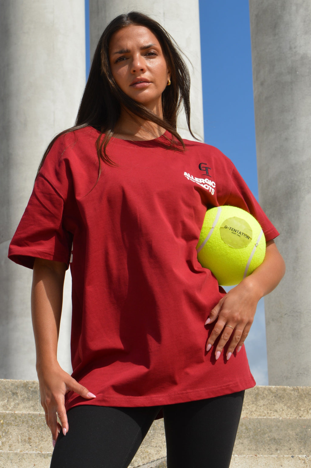 T-Shirt Allergic to Idiots - Rouge - GTENTATION