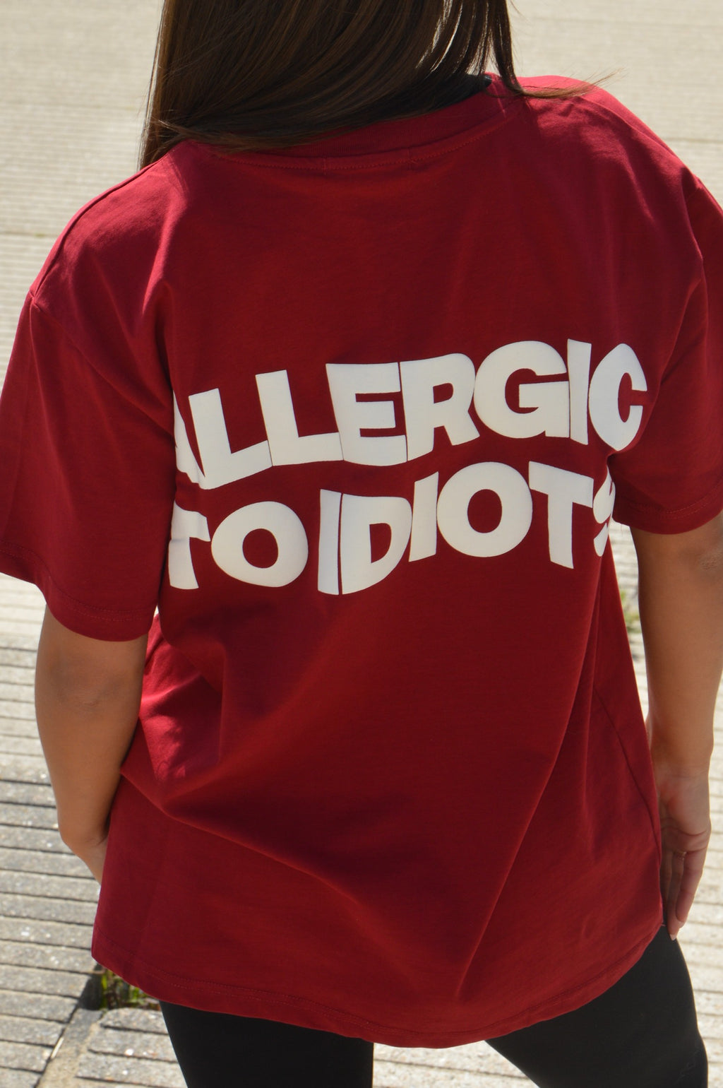 T-Shirt Allergic to Idiots - Rouge - GTENTATION