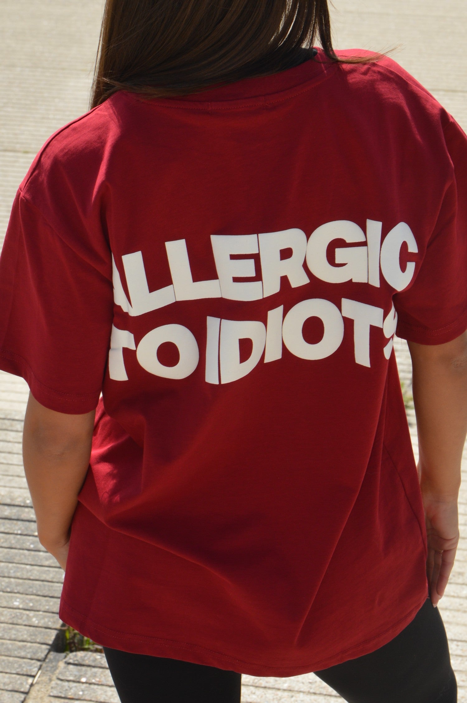 T-Shirt Allergic to Idiots - Rouge - GTENTATION