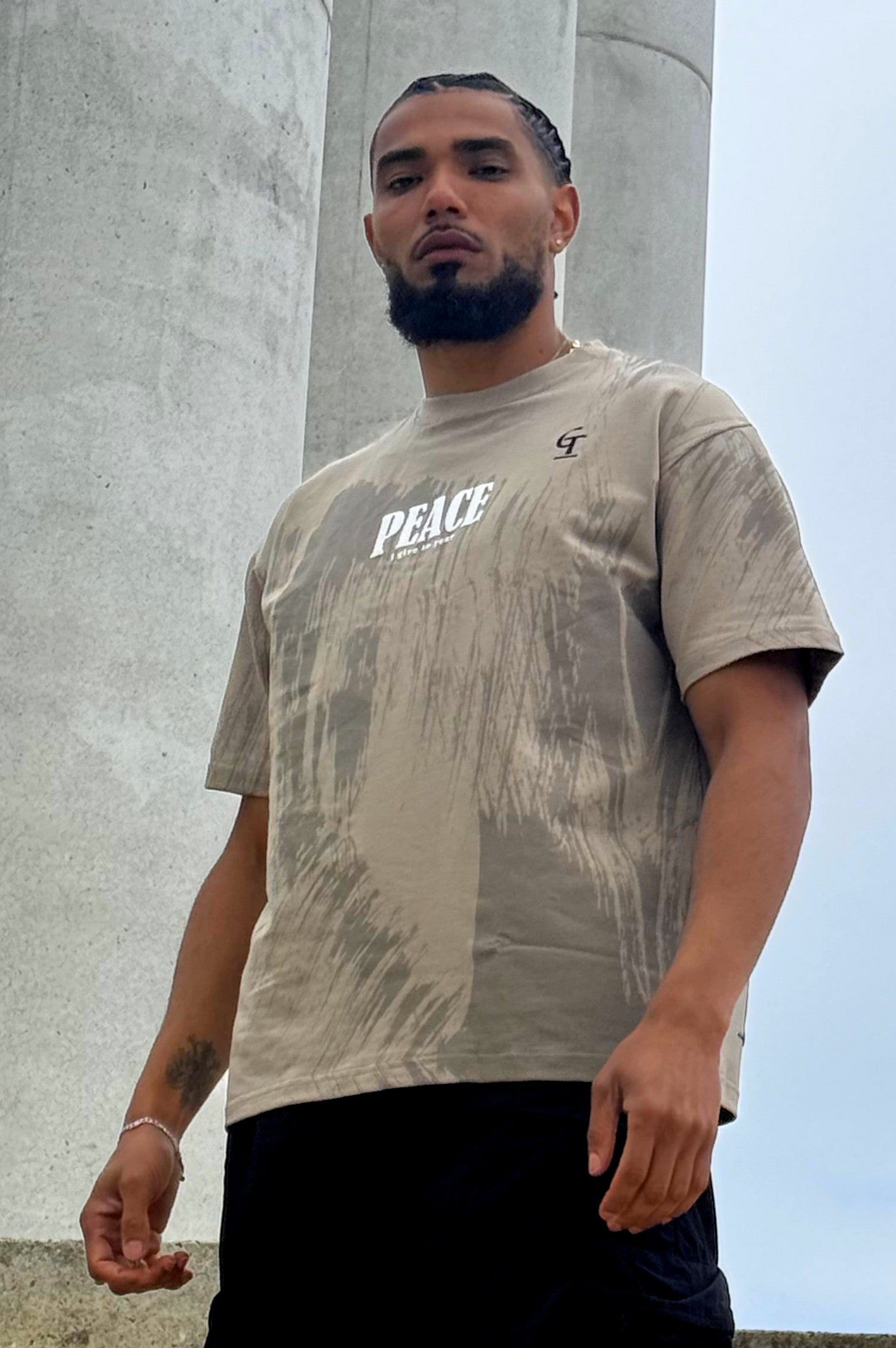 T-Shirt Peace - Beige - GTENTATION