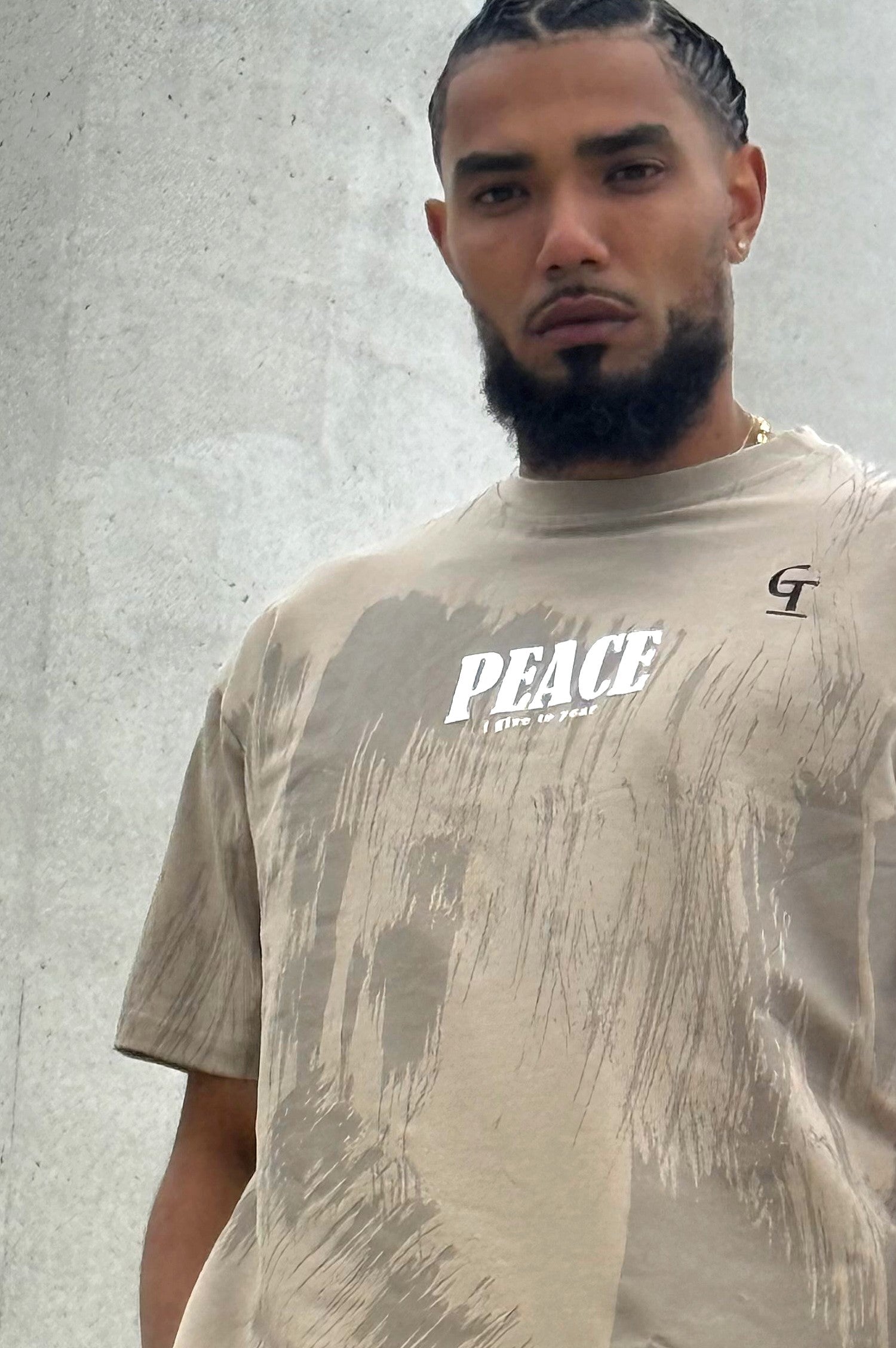 T-Shirt Peace - Beige - GTENTATION