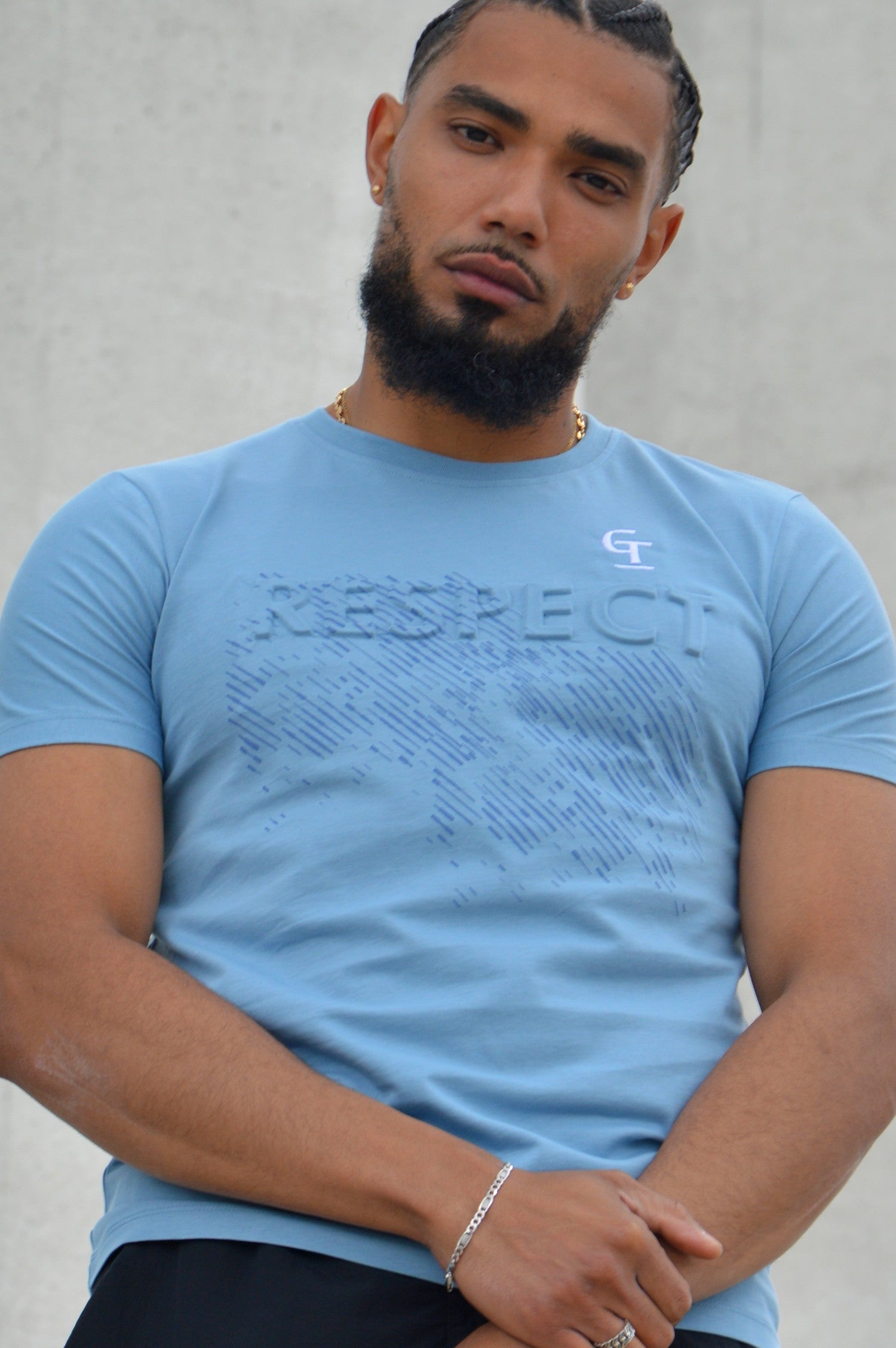 T-Shirt Respect - Bleu - GTENTATION